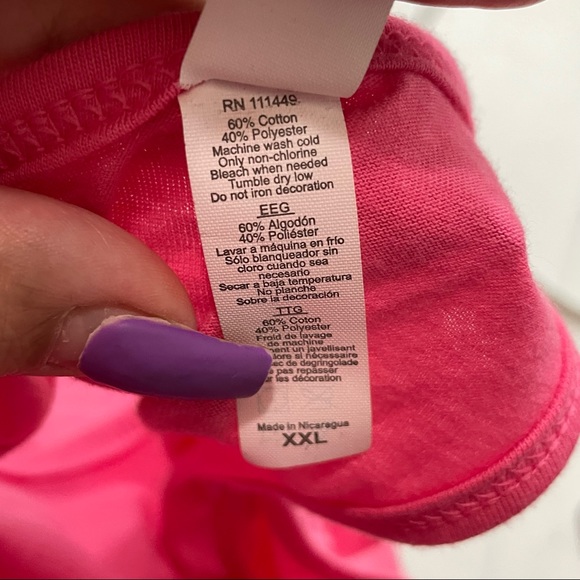 Next Level Apparel Pink Maternity Graphic Tank Top Size XXL - Picture 4 of 7